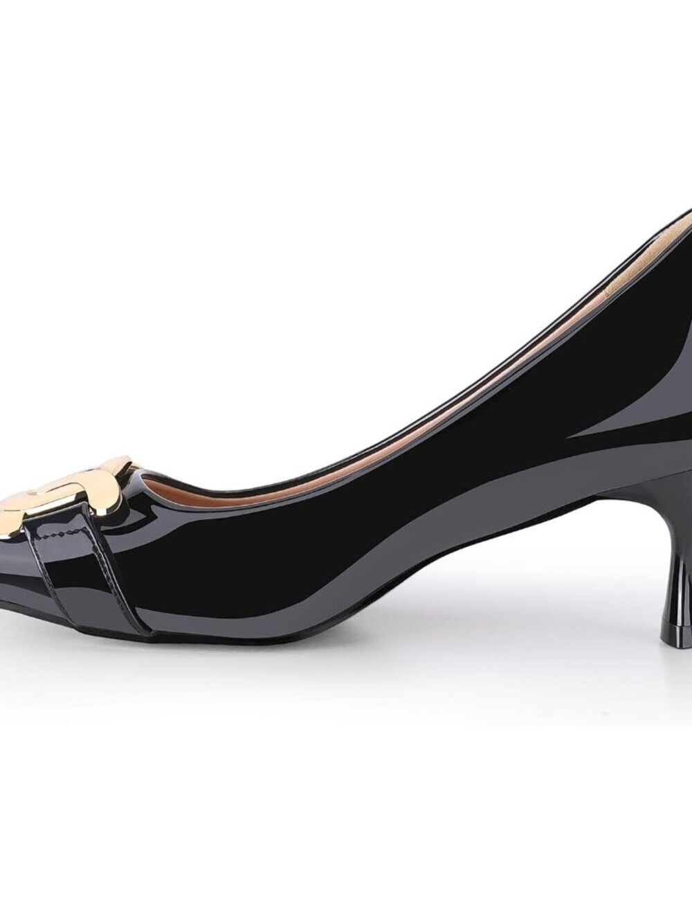 Women's Closed Heel Pumps Fashion Metal Slip On Stiletto Wedding Party - Picture 4 of 6